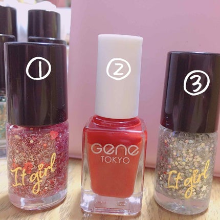 ITGグリッターネイル/DAISO/マニキュアを使ったクチコミ(2枚目)