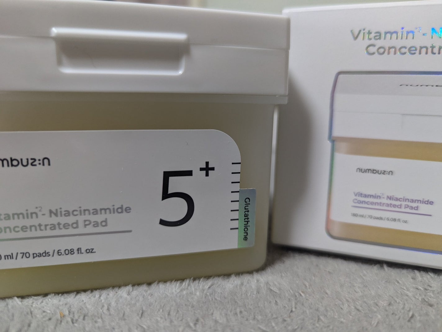 5番 白玉グルタチオンCフィルムパッド/numbuzin/トナーパッドを使ったクチコミ(2枚目)