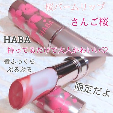 桜バームリップ 紅桜/HABA/リップケア・リップクリームを使ったクチコミ（1枚目）