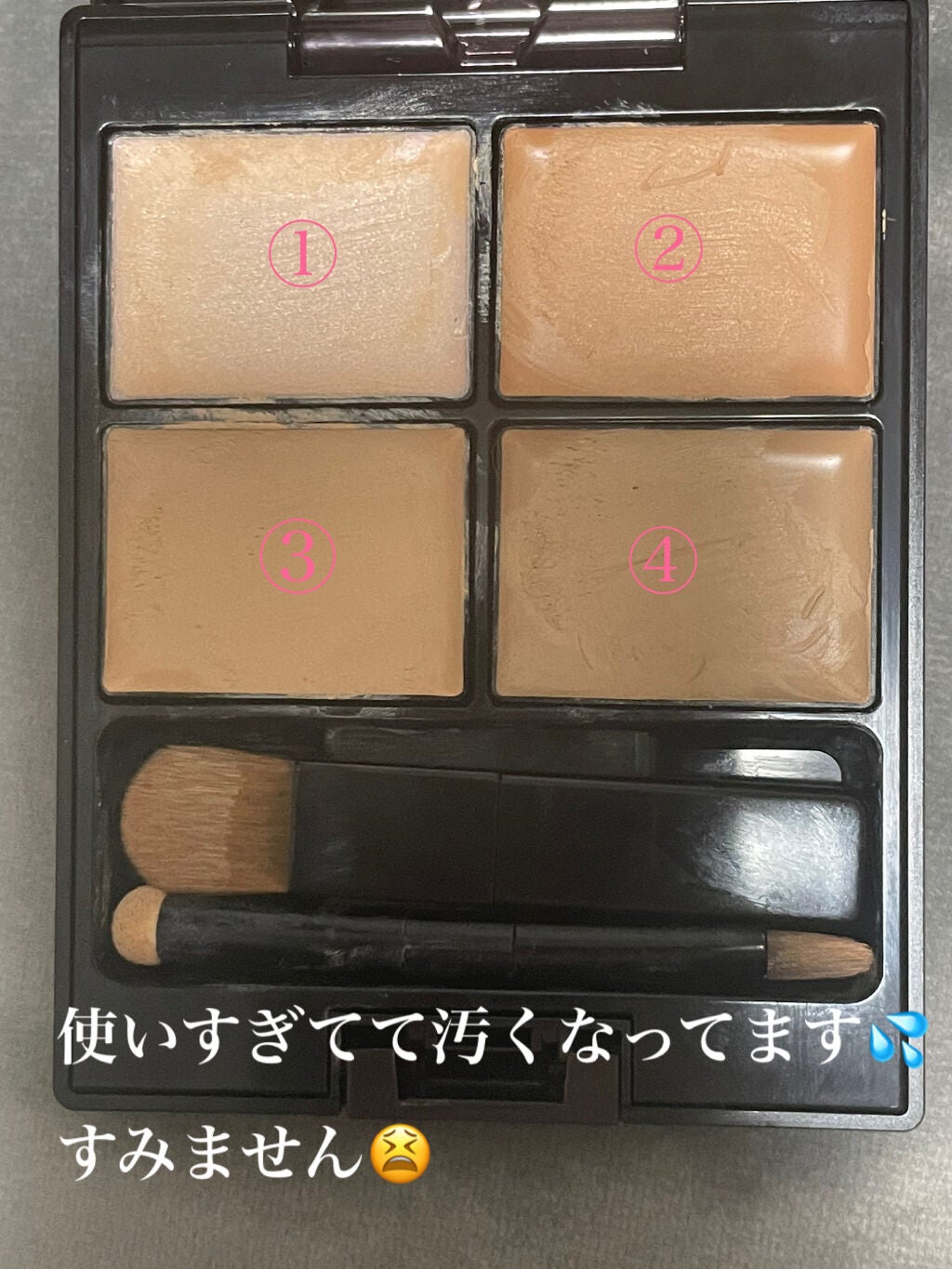 トーンパーフェクティング パレット/DECORTÉ/パレットコンシーラーを使ったクチコミ(2枚目)