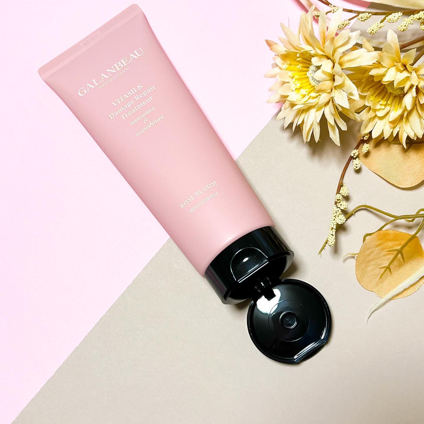 ビタシルクダメージリペアトリートメント（ローズブルーム）/ガランビュー/洗い流すヘアトリートメントを使ったクチコミ（2枚目）