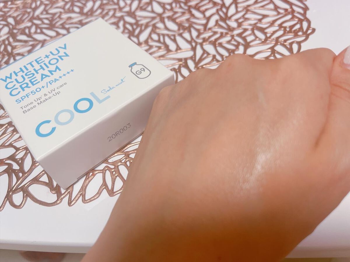 WHITE +UV CUSHION CREAM #COOL/G9SKIN/日焼け止めクリームを使ったクチコミ(5枚目)