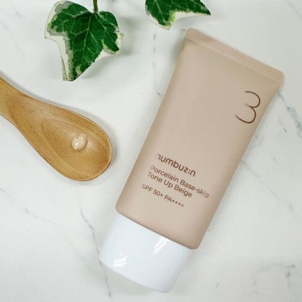 3番 ノーファンデ陶器肌トーンアップクリーム/numbuzin/化粧下地を使ったクチコミ(2枚目)