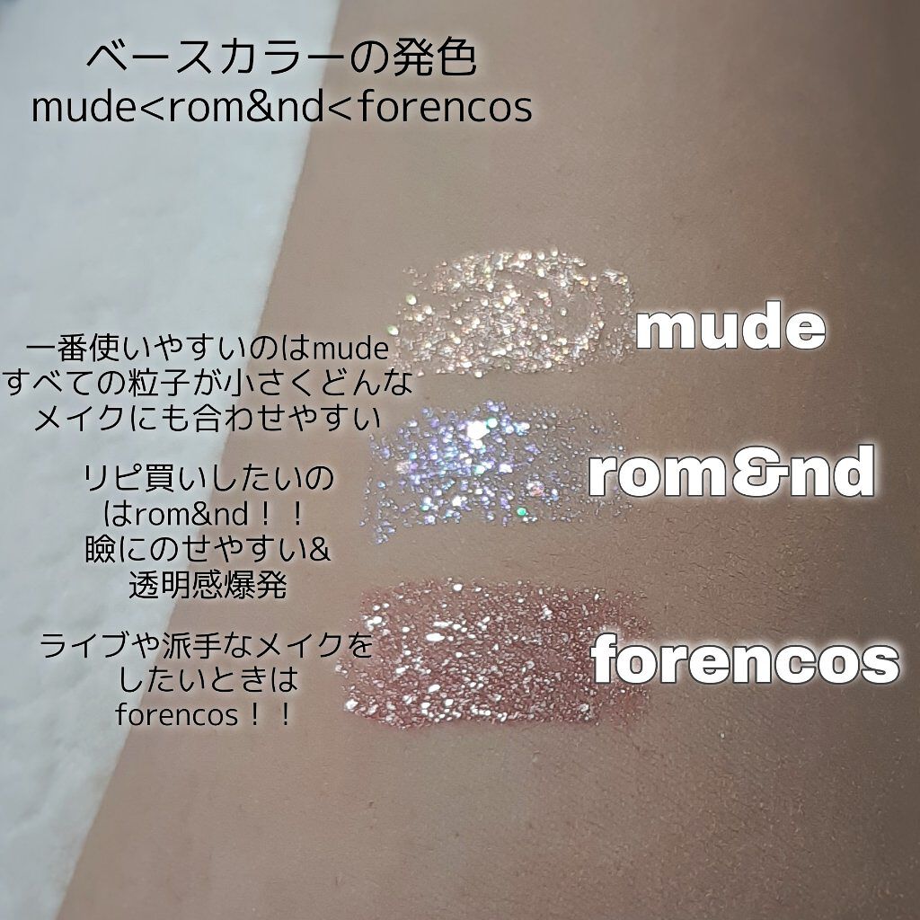 リキッド グリッター シャドウ/rom&nd/グリッターを使ったクチコミ(5枚目)