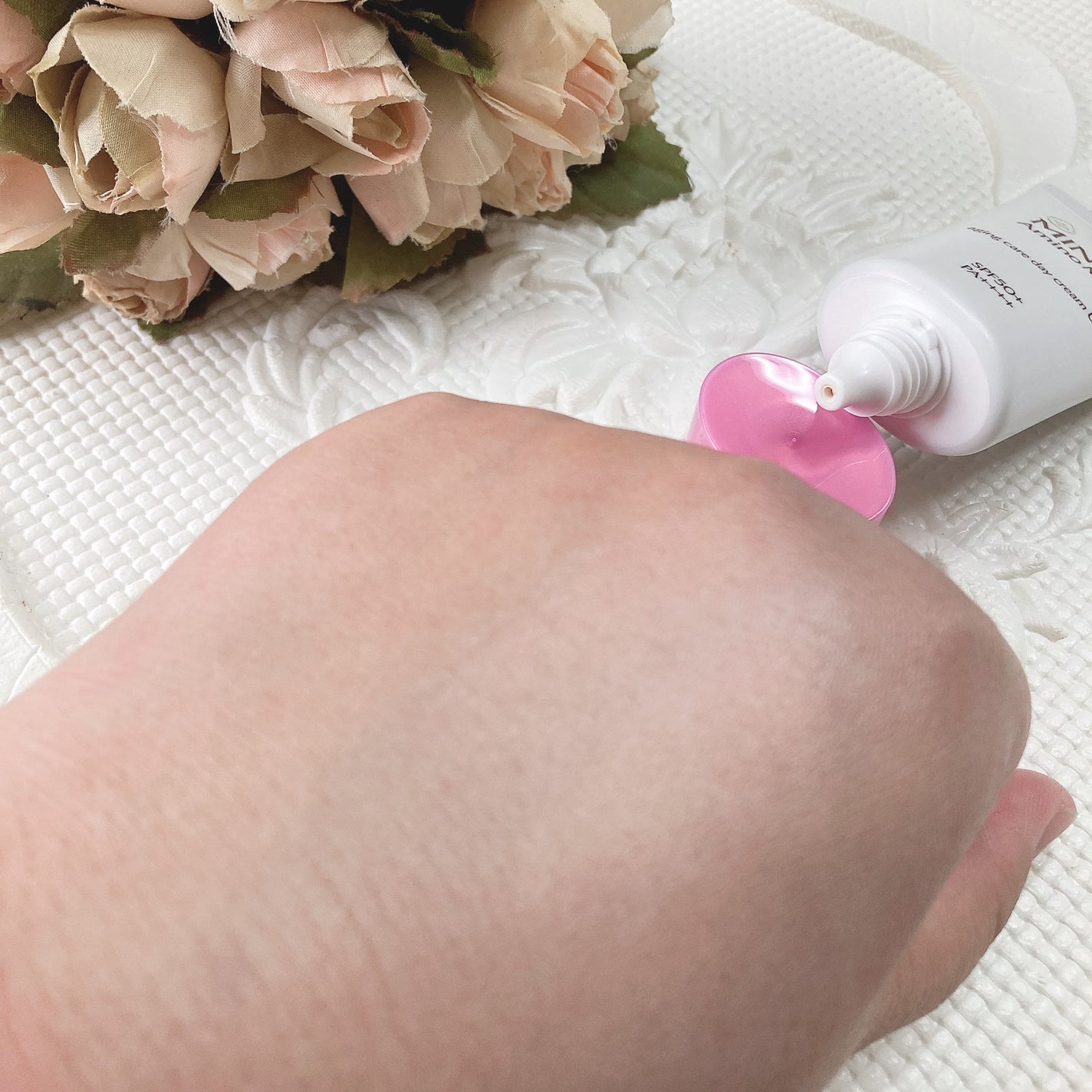 ミノン アミノモイスト エイジングケア デイクリームUV/ミノン/日焼け止めクリームを使ったクチコミ(5枚目)