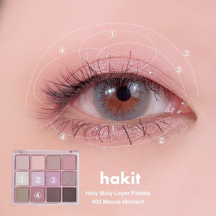 ホーリーモリーレイヤーパレット/HAKIT/アイシャドウパレットを使ったクチコミ(5枚目)
