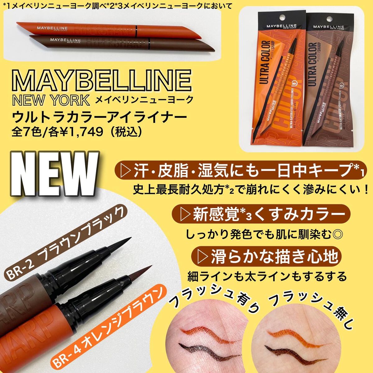 ウルトラカラー アイライナー/MAYBELLINE NEW YORK/リキッドアイライナーを使ったクチコミ(2枚目)