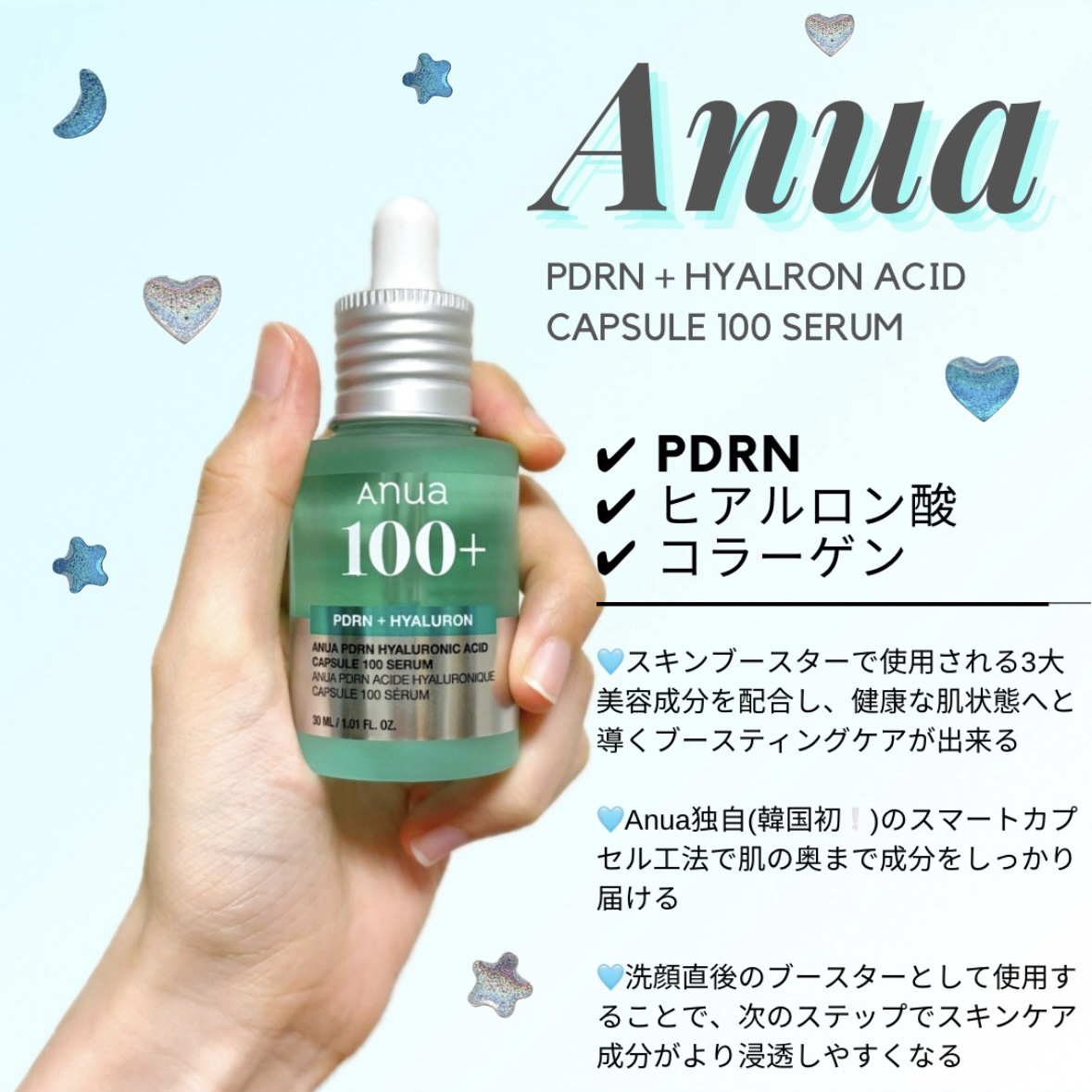 PDRNヒアルロン酸カプセル100セラム/Anua/美容液を使ったクチコミ（1枚目）