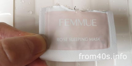 ローズウォーター スリーピングマスク/FEMMUE/フェイスクリームを使ったクチコミ(3枚目)