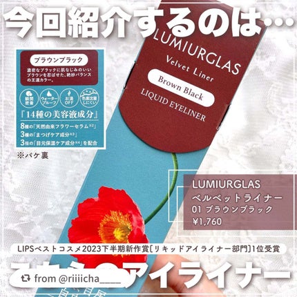 ベルベットライナー/LUMIURGLAS/リキッドアイライナーを使ったクチコミ(2枚目)