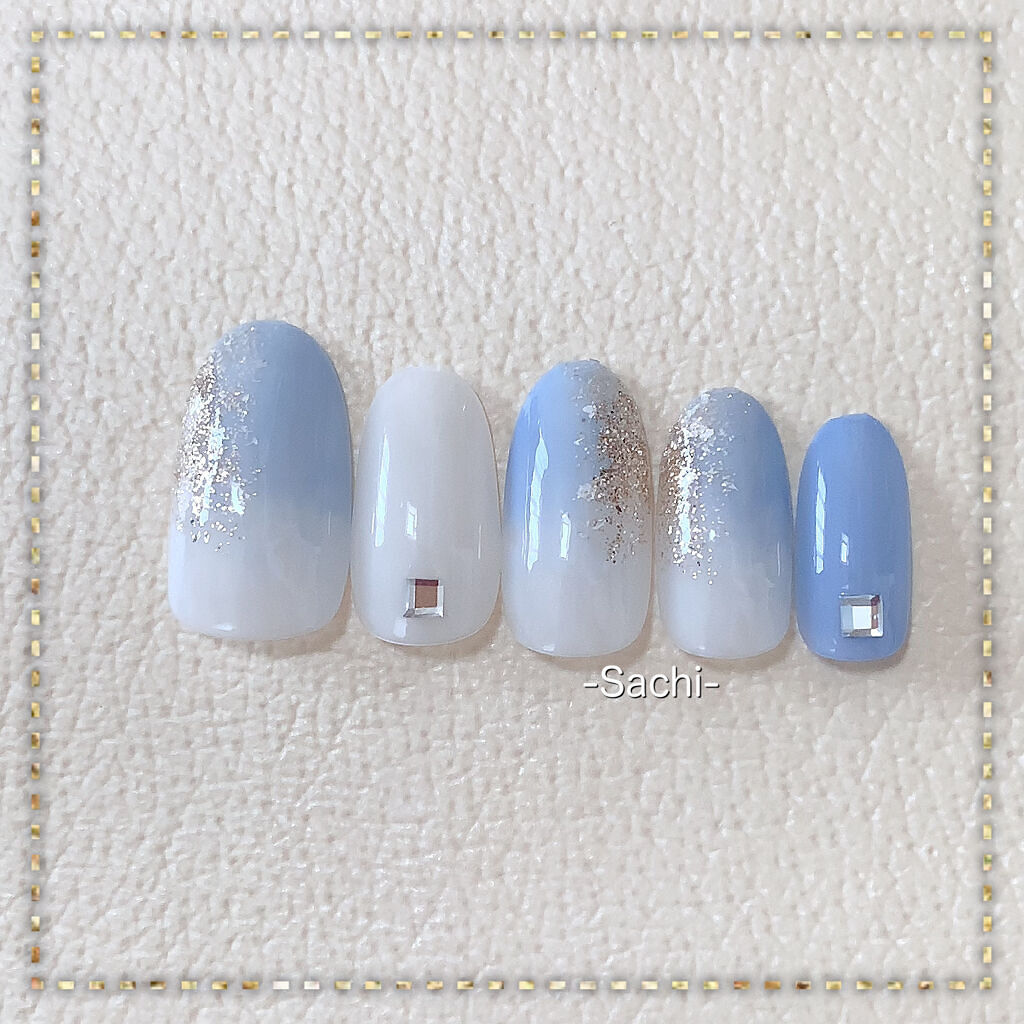 ダイヤモンド箔ミックス/NAILTOWN/ネイルチップ・パーツを使ったクチコミ（3枚目）