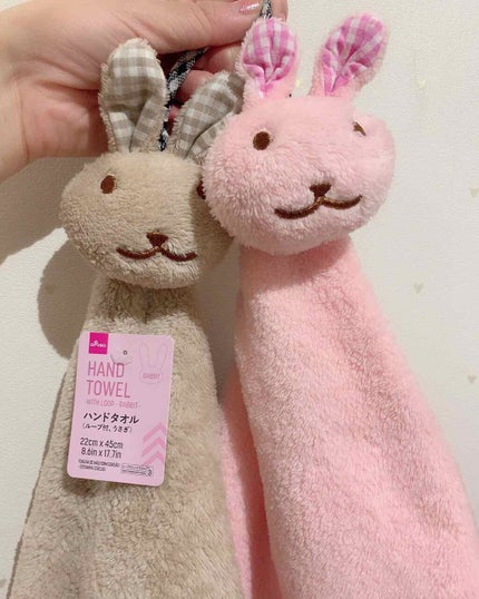 ハンドタオル(ループ付、うさぎ)/DAISO/その他スキンケアグッズを使ったクチコミ(1枚目)