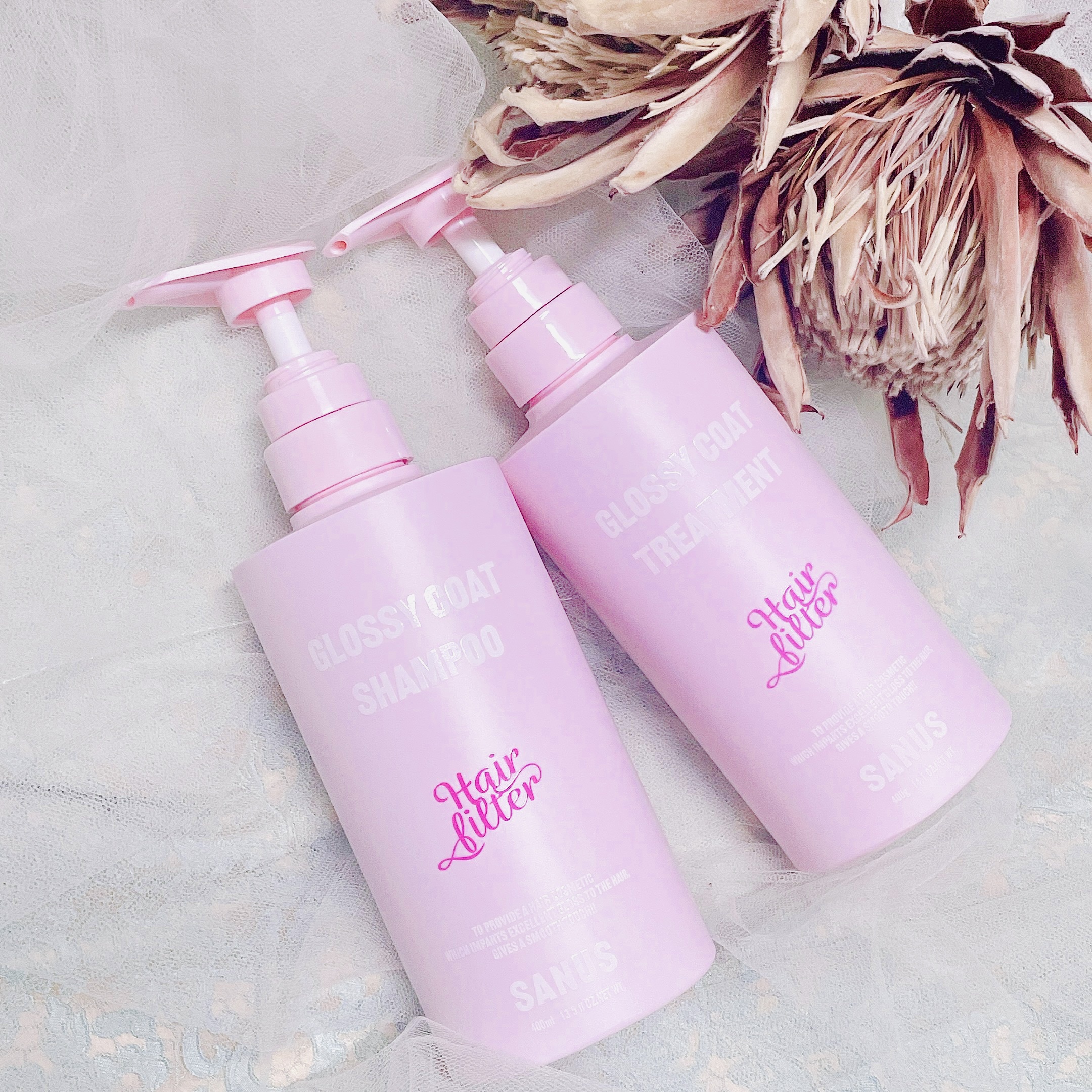 GLOSSY COAT SHAMPOO / TREATMENT/SANUS HAIR FILTER/市販シャンプーを使ったクチコミ（1枚目）