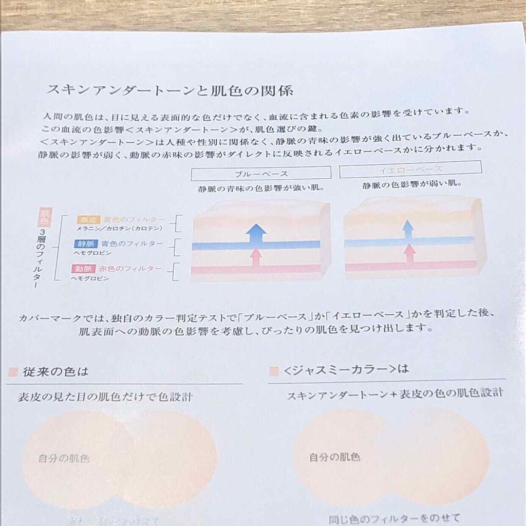 ＜ジャスミーカラー＞エッセンスファンデーション/COVERMARK/クリーム・エマルジョンファンデーションを使ったクチコミ（2枚目）