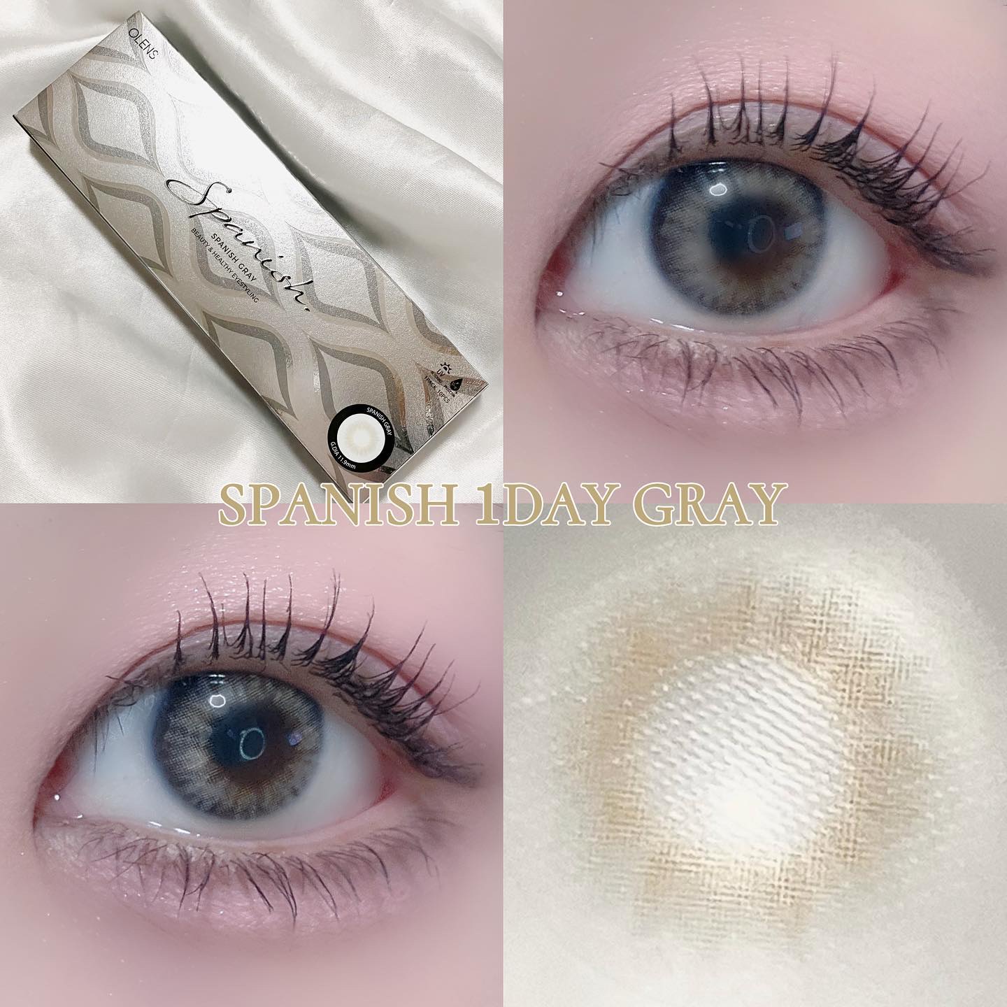 Spanish 1Day(スパニッシュ 1Day) グレー/OLENS/ワンデー（１DAY）カラコンを使ったクチコミ（1枚目）