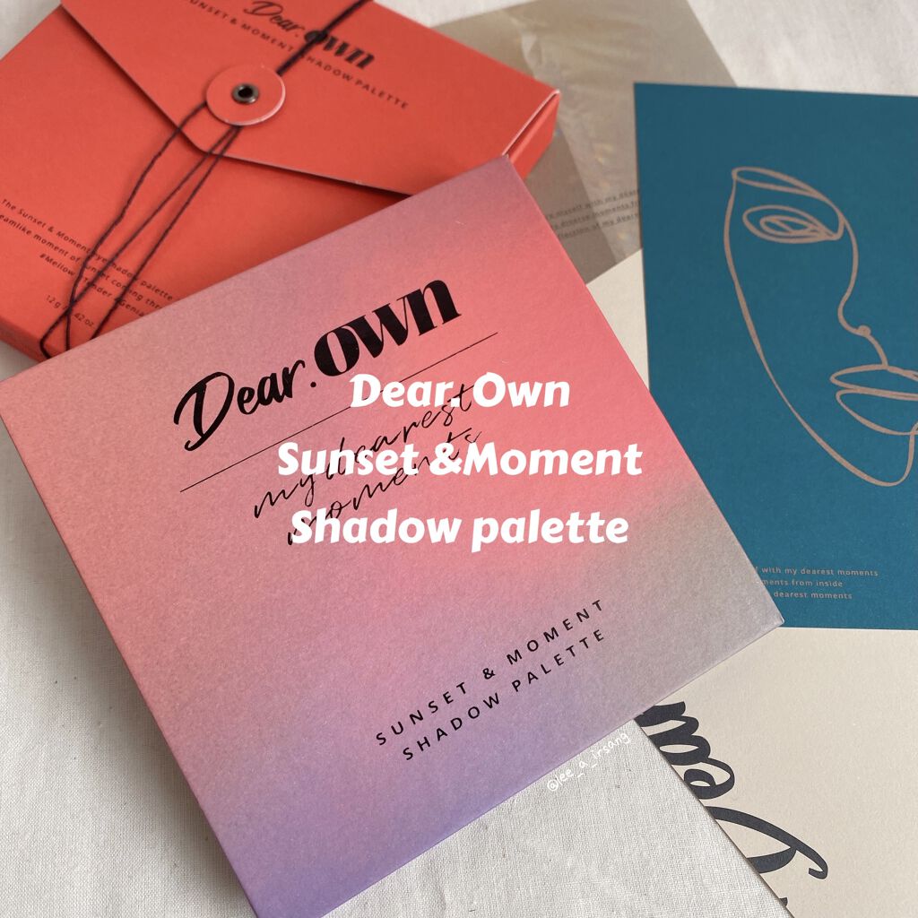 Dear.own sunset&moment shadow paletteのクチコミ「\ イエベ大勝利！パケから可愛い16色パレット/
  
　　
𝐷𝑒𝑎𝑟. 𝑂𝑤𝑛 
𝑆𝑢𝑛𝑠𝑒.....」（2枚目）