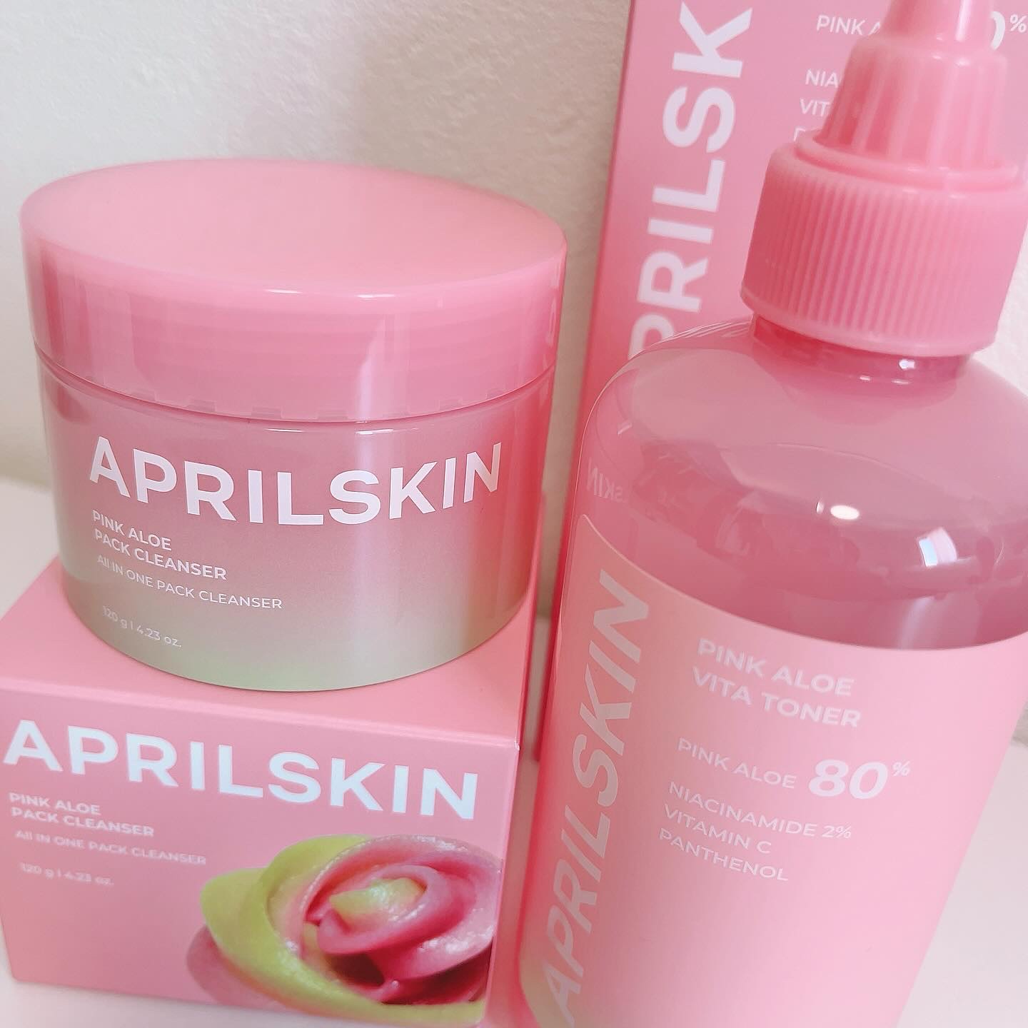 ピンクアロエメレンゲクレンザー/APRILSKIN/その他洗顔料を使ったクチコミ（1枚目）