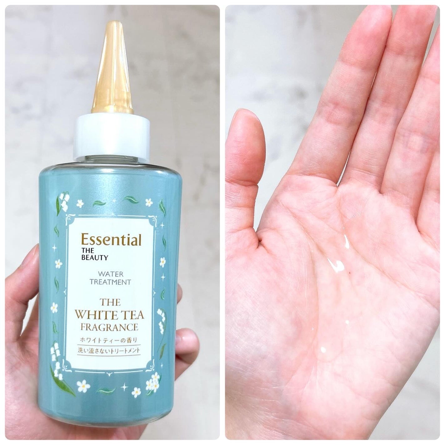 エッセンシャル ザビューティ 髪のキメ美容ウォータートリートメント ホワイトティーの香り/エッセンシャル/アウトバストリートメントを使ったクチコミ(4枚目)