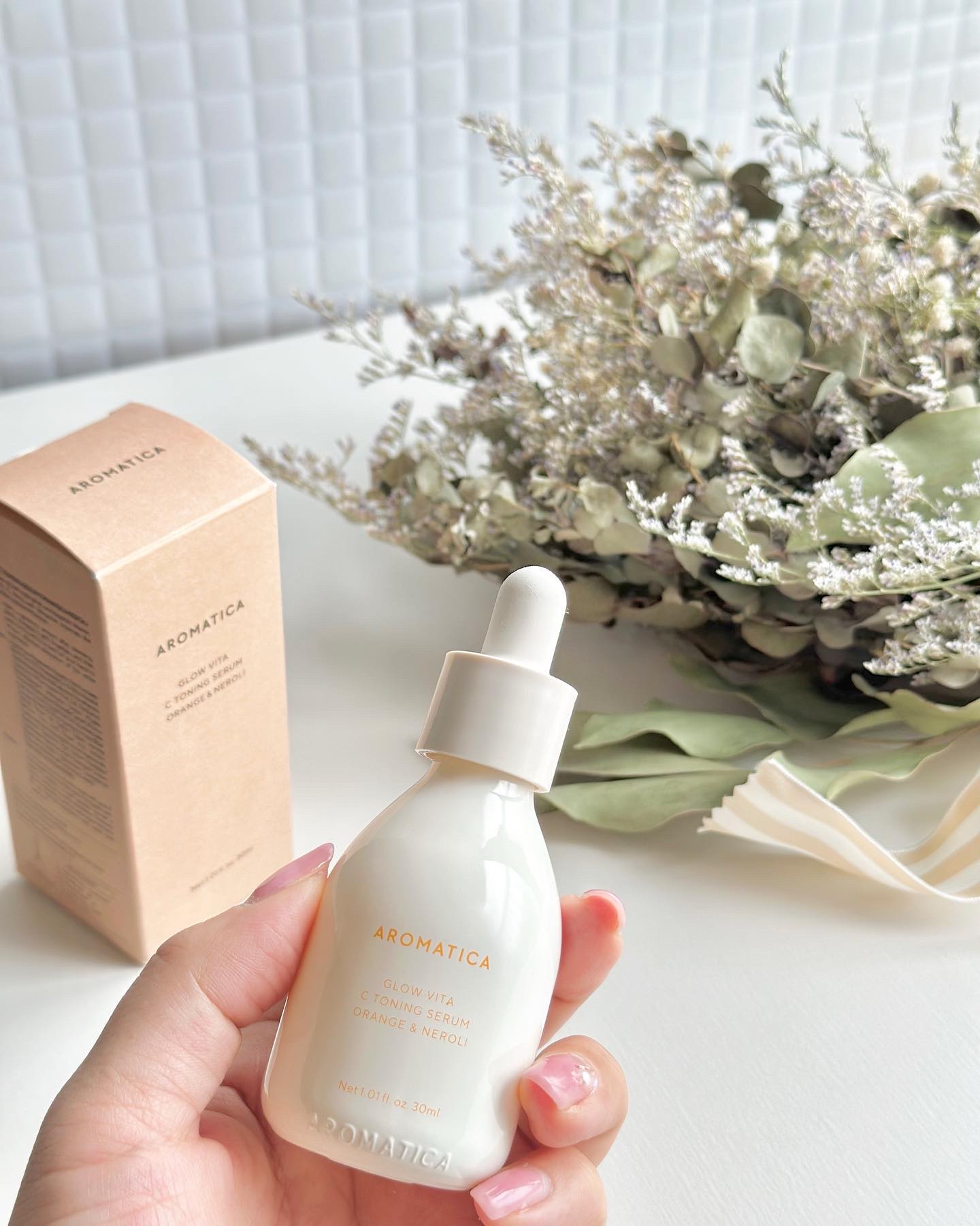 グロービタCトーニングセラム/AROMATICA/美容液を使ったクチコミ（2枚目）