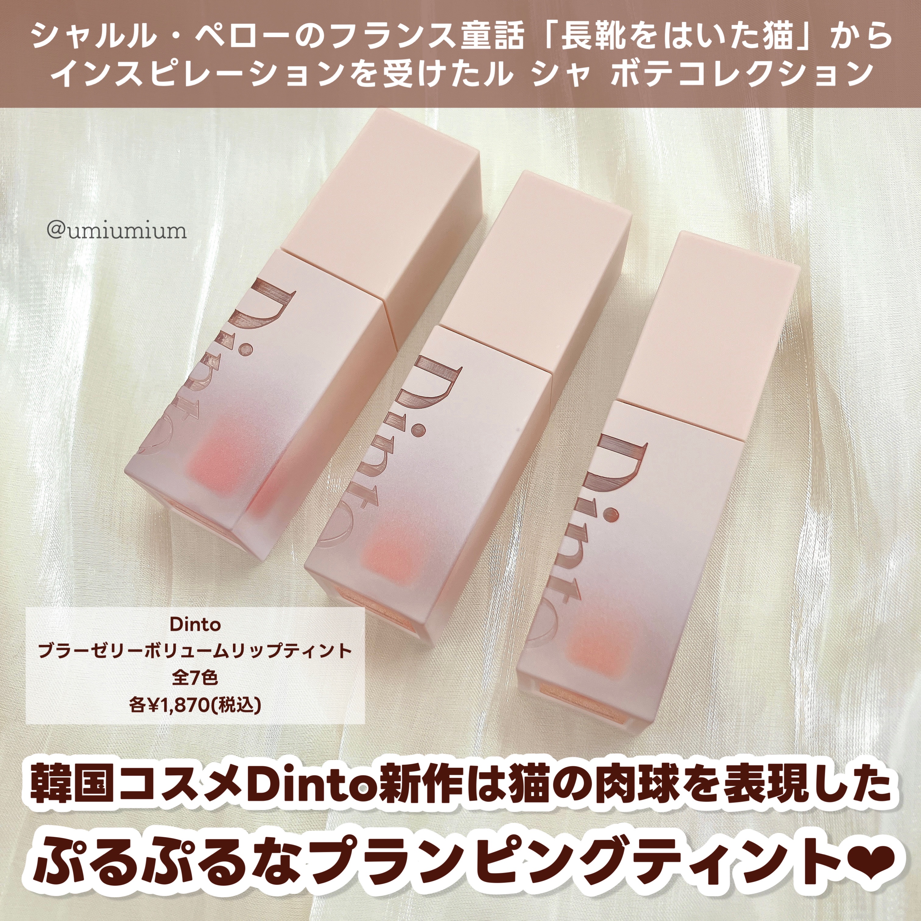 （ル・シャ ボテコレクション）ブラーゼリーボリュームリップティント/Dinto/リップティントを使ったクチコミ（2枚目）