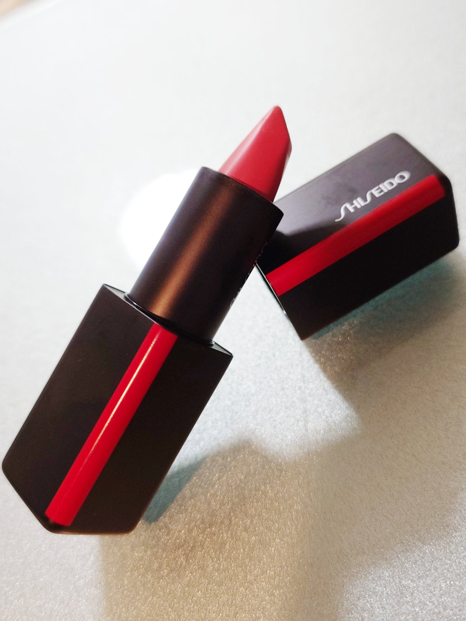 モダンマット パウダーリップスティック 525 Sound Check/SHISEIDO/口紅を使ったクチコミ（1枚目）