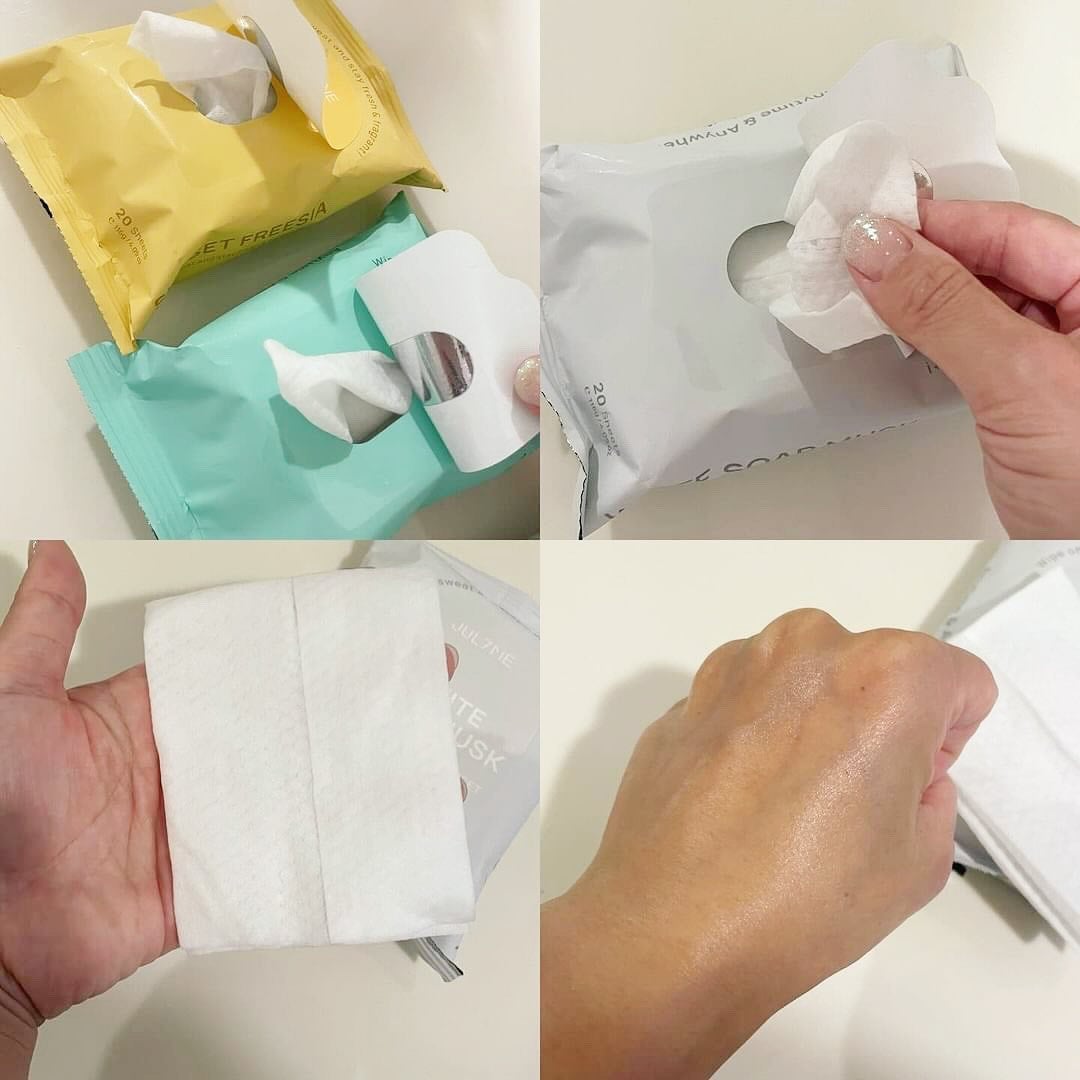 ジュライミー フレグランスパウダーシート サンセットフリージア/JUL7ME/ボディシートを使ったクチコミ(5枚目)