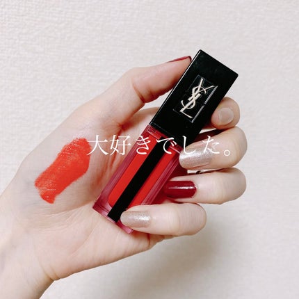 ルージュ ピュールクチュール ヴェルニ ウォーターステイン 618 ウェット バーミリオン/YVES SAINT LAURENT BEAUTE/口紅の画像