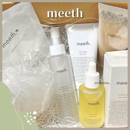 meeth 化粧水 150mL×3 リフティウォッシュ1個 meeth 化粧水 150mL×3 リフティウォッシュ1個 試してみた】meeth