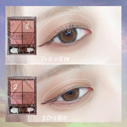ニュアンスオンアイシャドウ/CEZANNE/アイシャドウパレットを使ったクチコミ(2枚目)