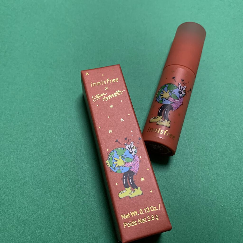 エアリー マットティント 2021 Green Holidays Edition/innisfree/口紅を使ったクチコミ（1枚目）