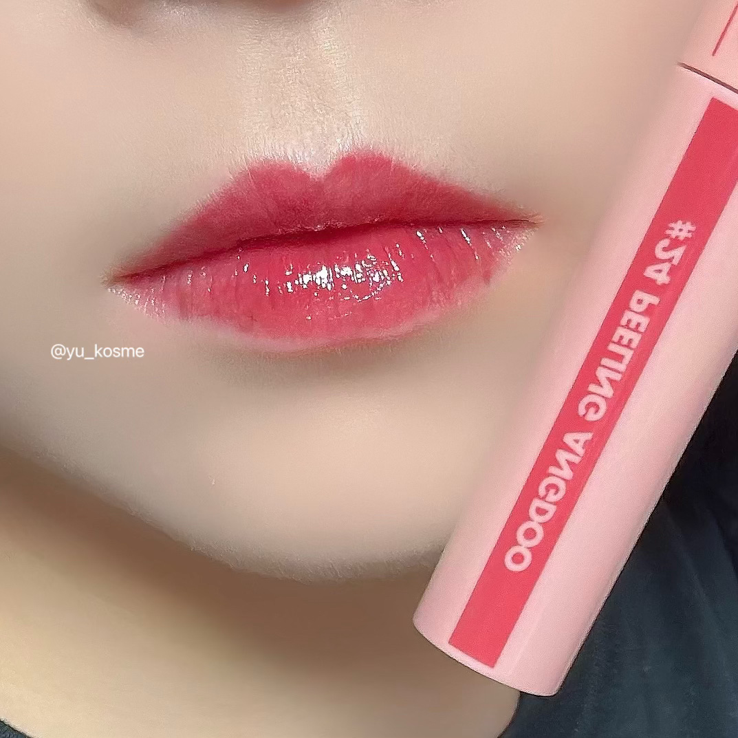 ジューシーラスティングティント 24 ピーリングエンドゥ(PEELING ANGDOO)/rom&nd/リップティントを使ったクチコミ（3枚目）