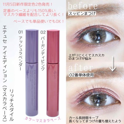 エテュセ アイエディション(マスカラベース)リッチスタイル/ヘルシースタイル/ettusais/マスカラ下地を使ったクチコミ(2枚目)