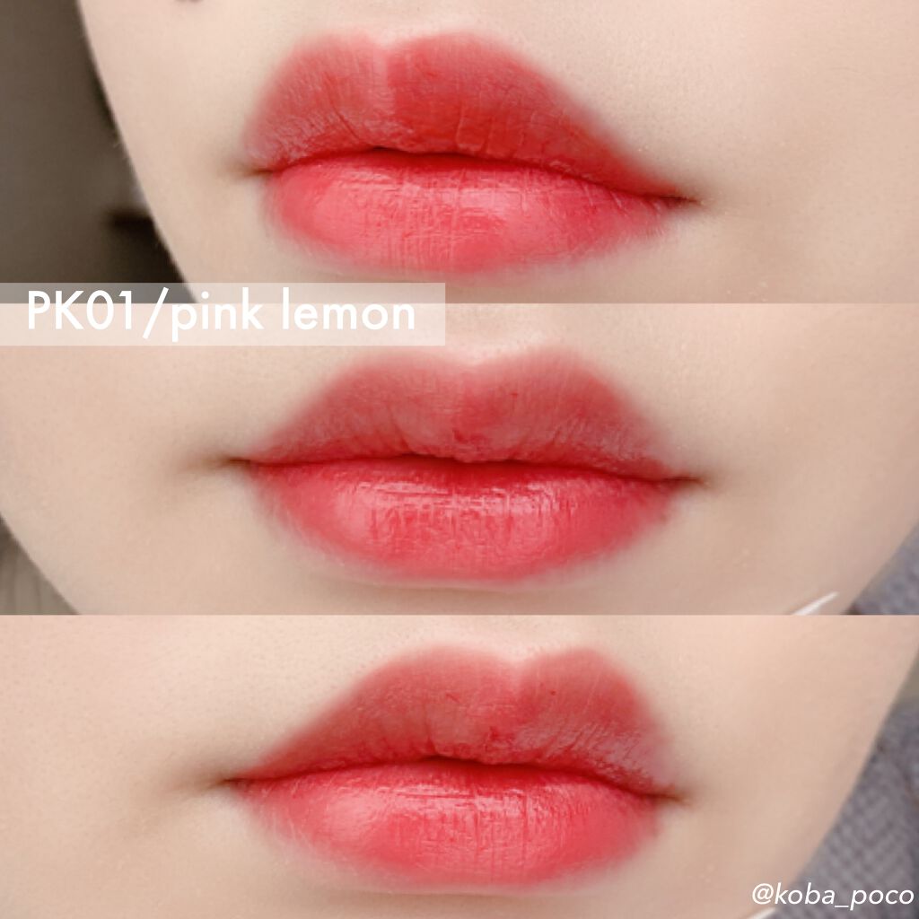 アピュー ジューシーパン ウォーターティント PK01　 ピンクレモン/A’pieu/リップティントを使ったクチコミ（3枚目）