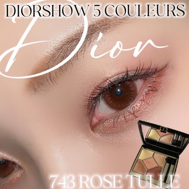 ディオールショウ サンク クルール 743 ローズ チュール/Dior/アイシャドウを使ったクチコミ（2枚目）