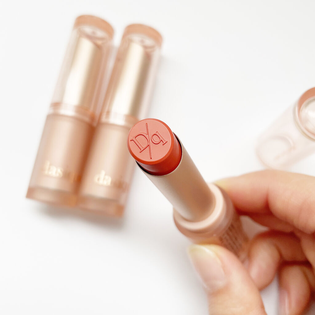 ムードグロウリップスティック/dasique/口紅を使ったクチコミ（3枚目）