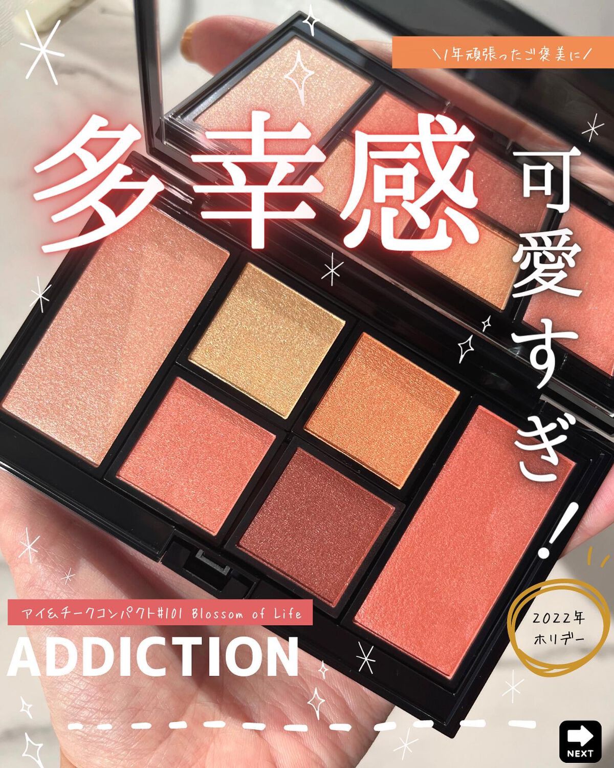 アイ & チーク コンパクトアディクション “ストーリー オブ ライフ”/ADDICTION/アイシャドウパレットを使ったクチコミ(1枚目)