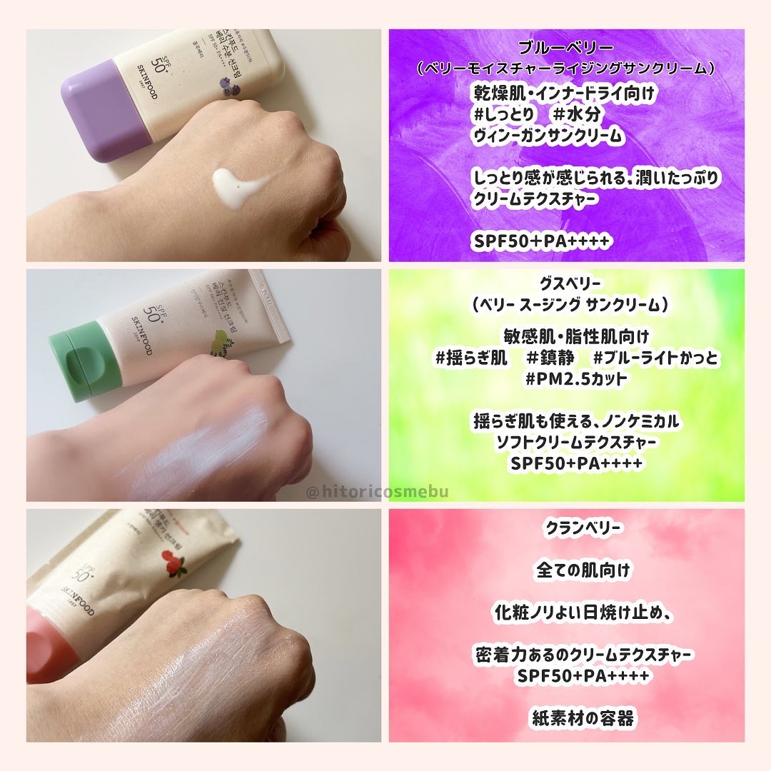 ベリー グローイング サンクリーム/SKINFOOD/日焼け止めクリームを使ったクチコミ（2枚目）