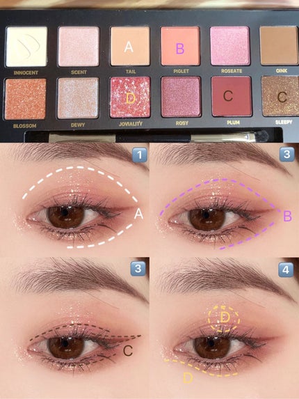 エクスプローラ12色 動物アイシャドウパレット/PERFECT DIARY/アイシャドウパレットを使ったクチコミ(9枚目)