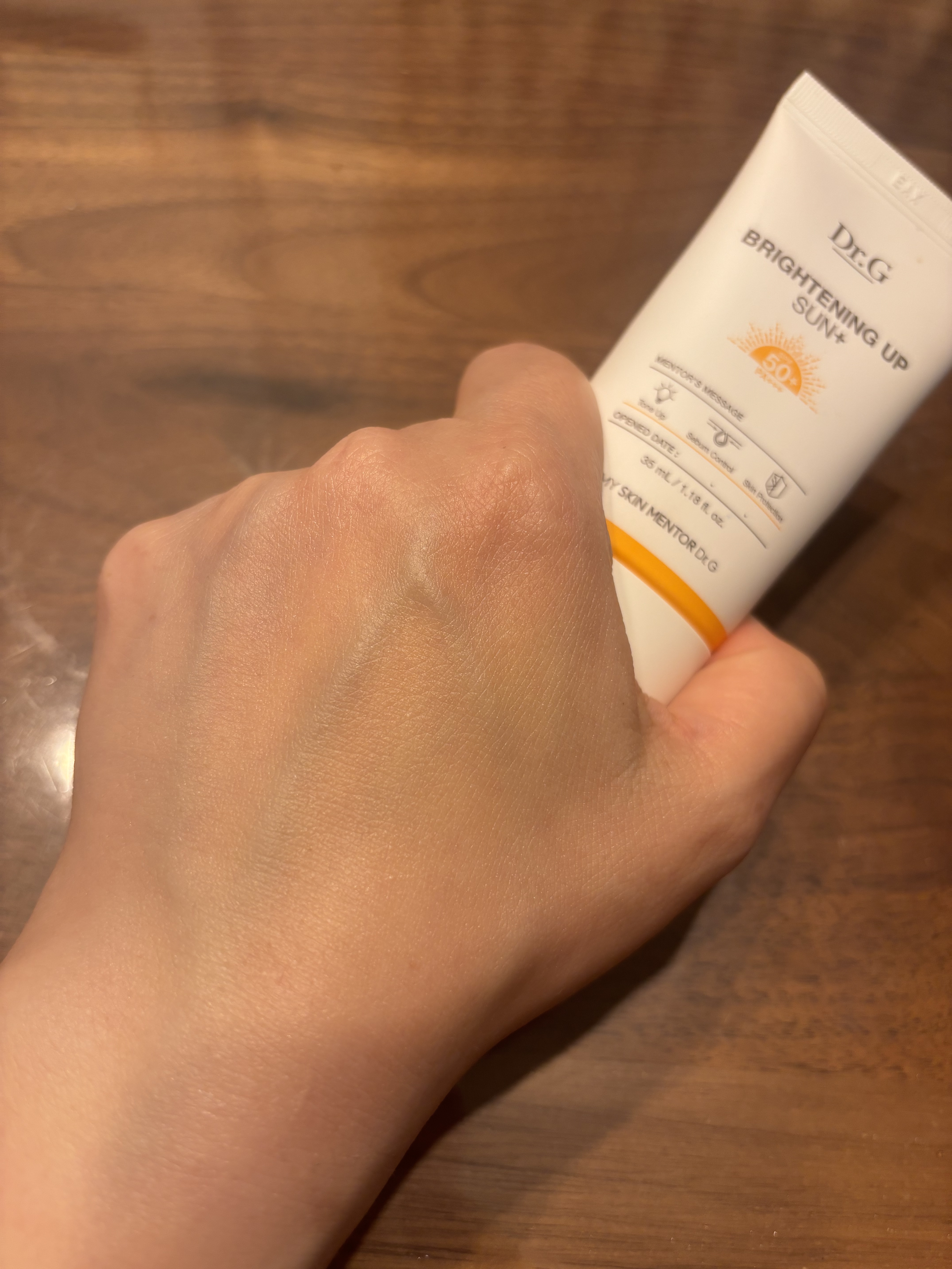 ブライトニングアップサンプラス 35ml/Dr.G/日焼け止めクリームを使ったクチコミ（3枚目）