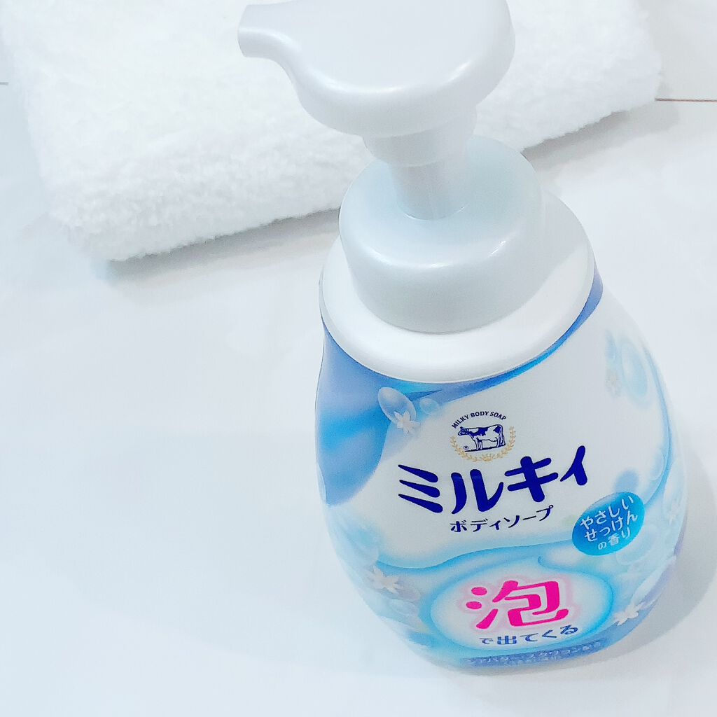 泡で出てくる ミルキィボディソープ やさしいせっけんの香り/ミルキィ/ボディソープを使ったクチコミ(2枚目)