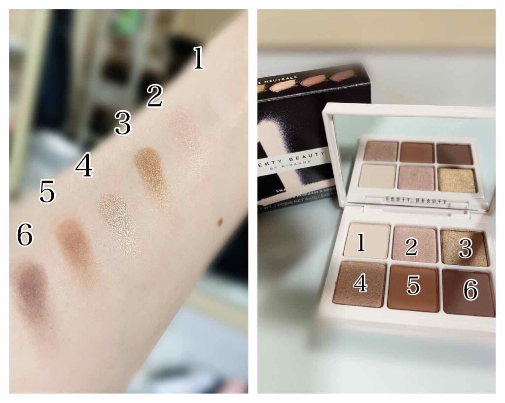 Snap shadows mix & match eyeshadow palette/FENTY BEAUTY BY RIHANNA/アイシャドウパレットを使ったクチコミ(2枚目)