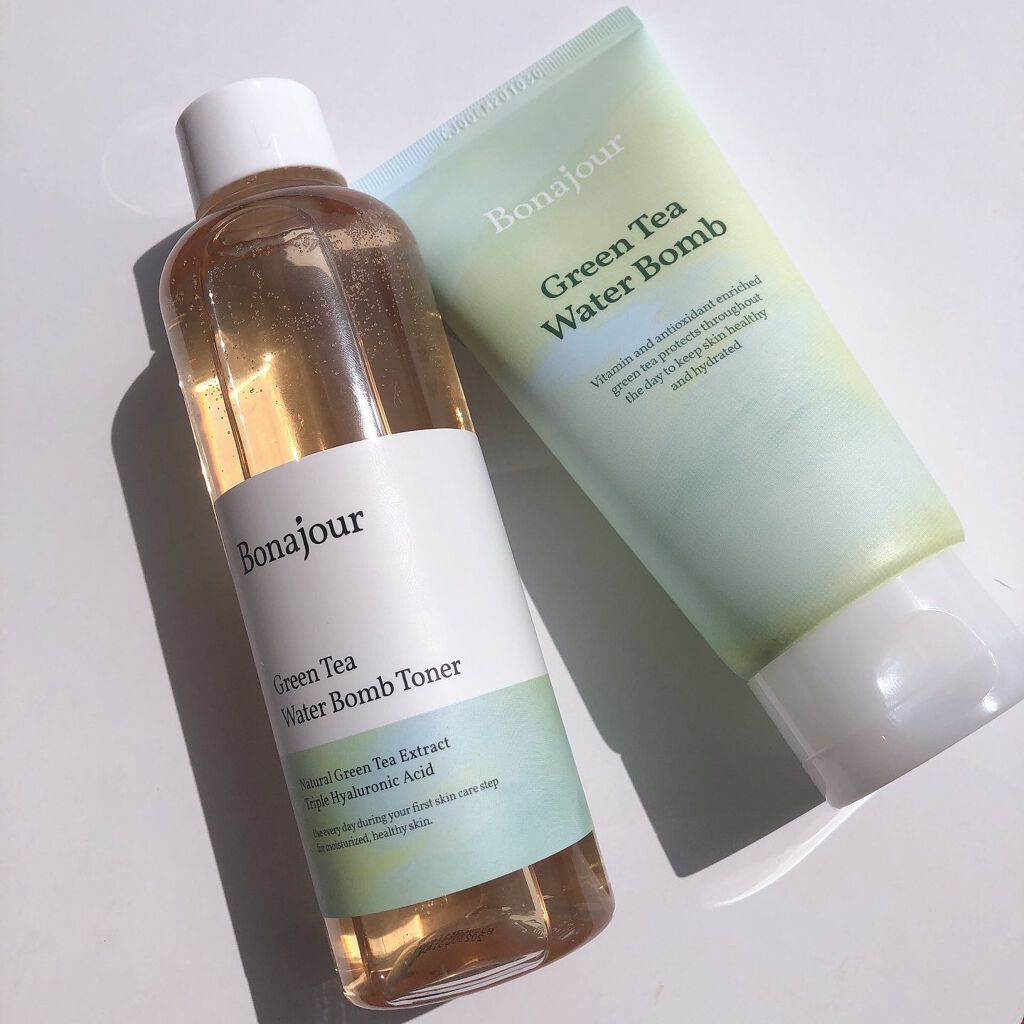 グリーンティーウォーターボム/Bonajour/フェイスクリームを使ったクチコミ（2枚目）