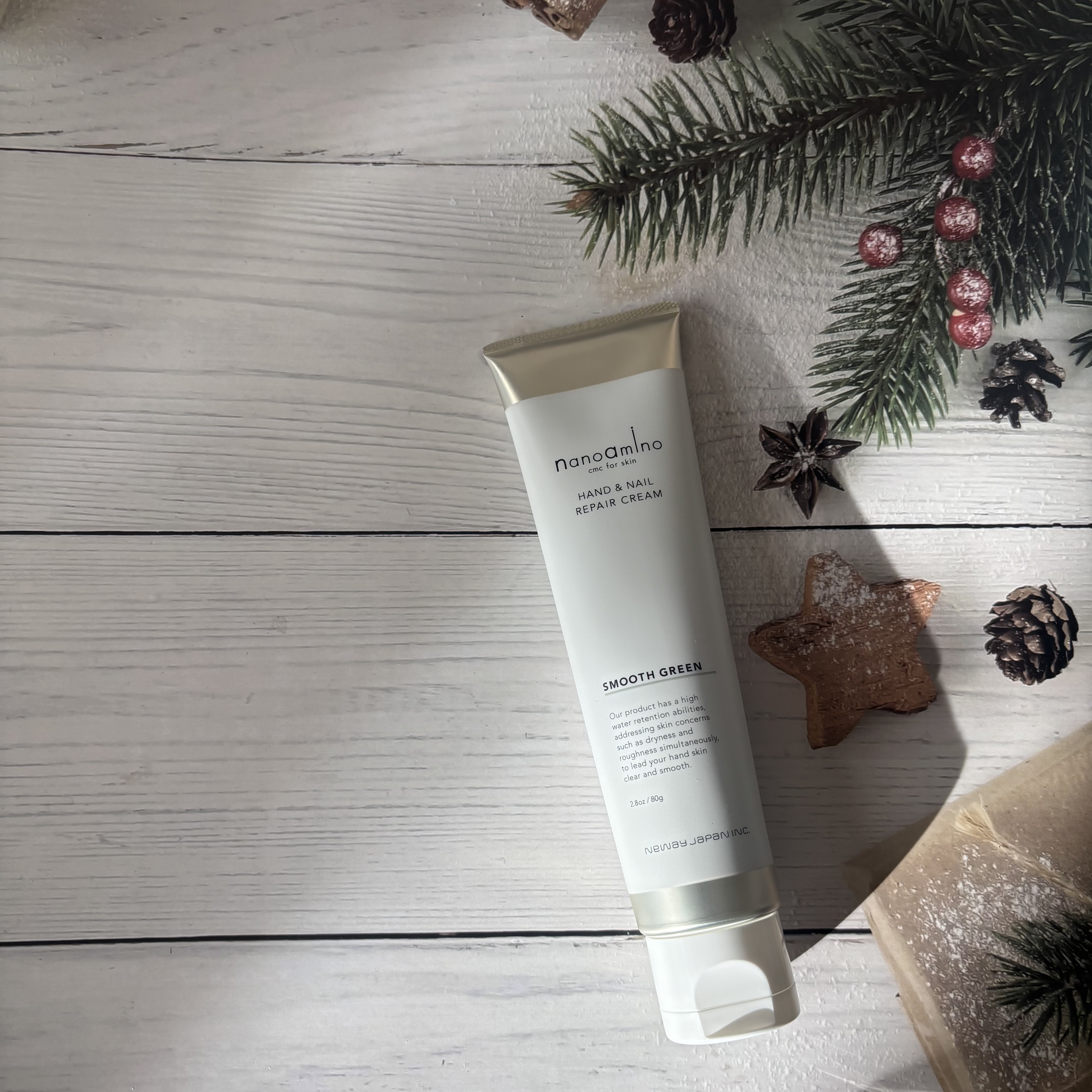 ハンドアンドネイル　リペアクリーム　スムースグリーン/NewayJapan/ボディクリームを使ったクチコミ（1枚目）