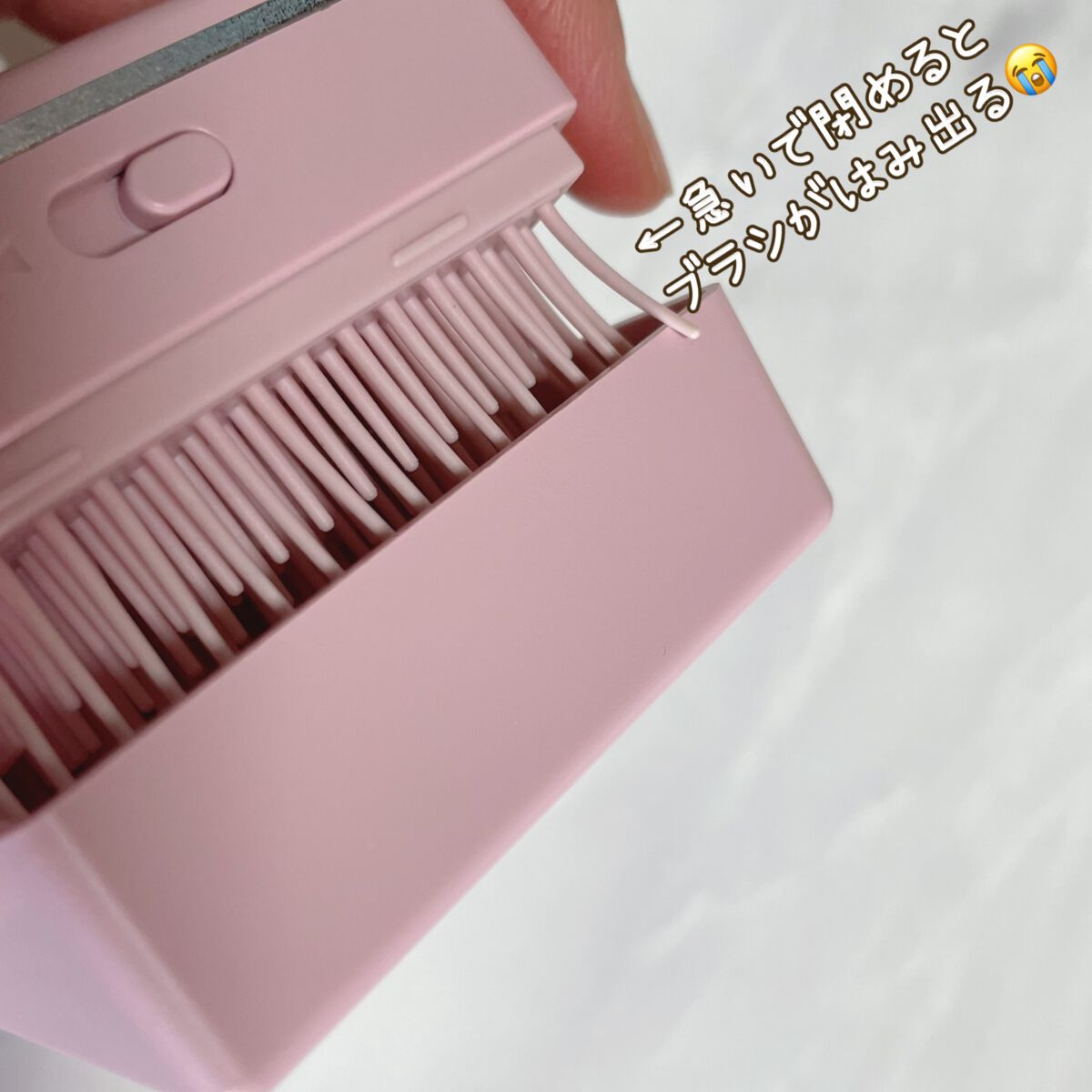 スクエアイオンブラシ ピンク/SALONIA/ヘアブラシを使ったクチコミ（3枚目）