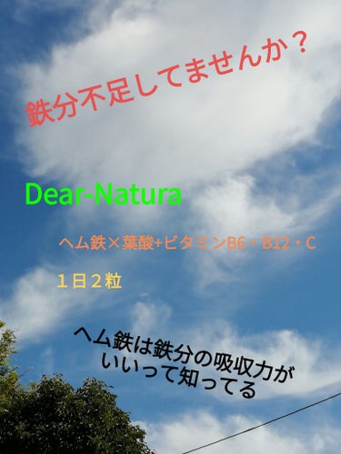 Dear-Natura (ディアナチュラ) ディアナチュラスタイル ヘム鉄×葉酸＋ビタミンＢ６・Ｂ１２・Ｃのクチコミ「Dear-Natura(ディアナチュラ)　
             ヘム鉄×葉酸＋ビタミンＢ.....」（1枚目）