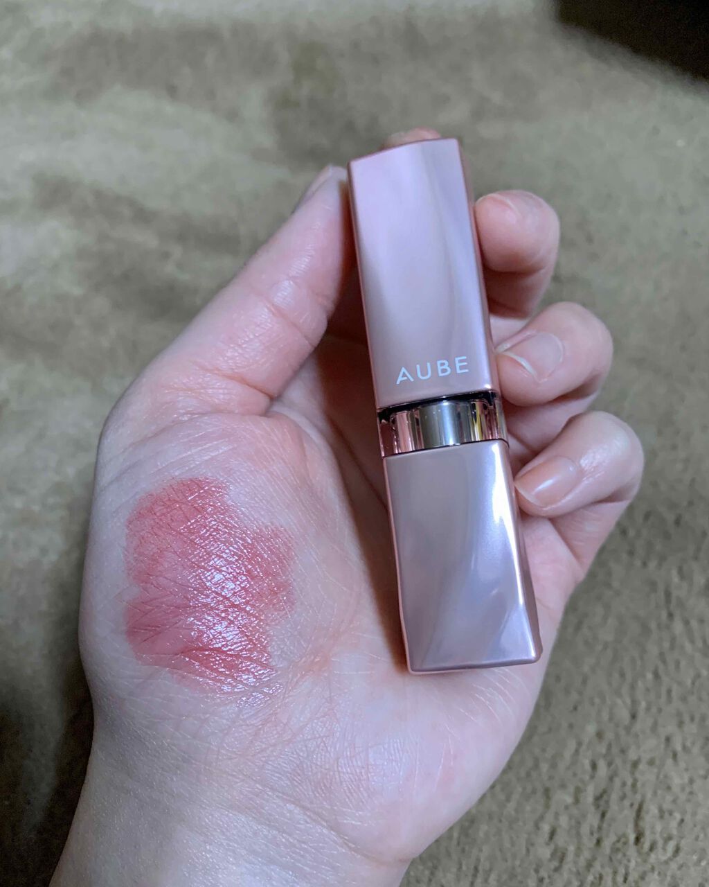 なめらか質感ひと塗りルージュ/AUBE/口紅を使ったクチコミ(1枚目)