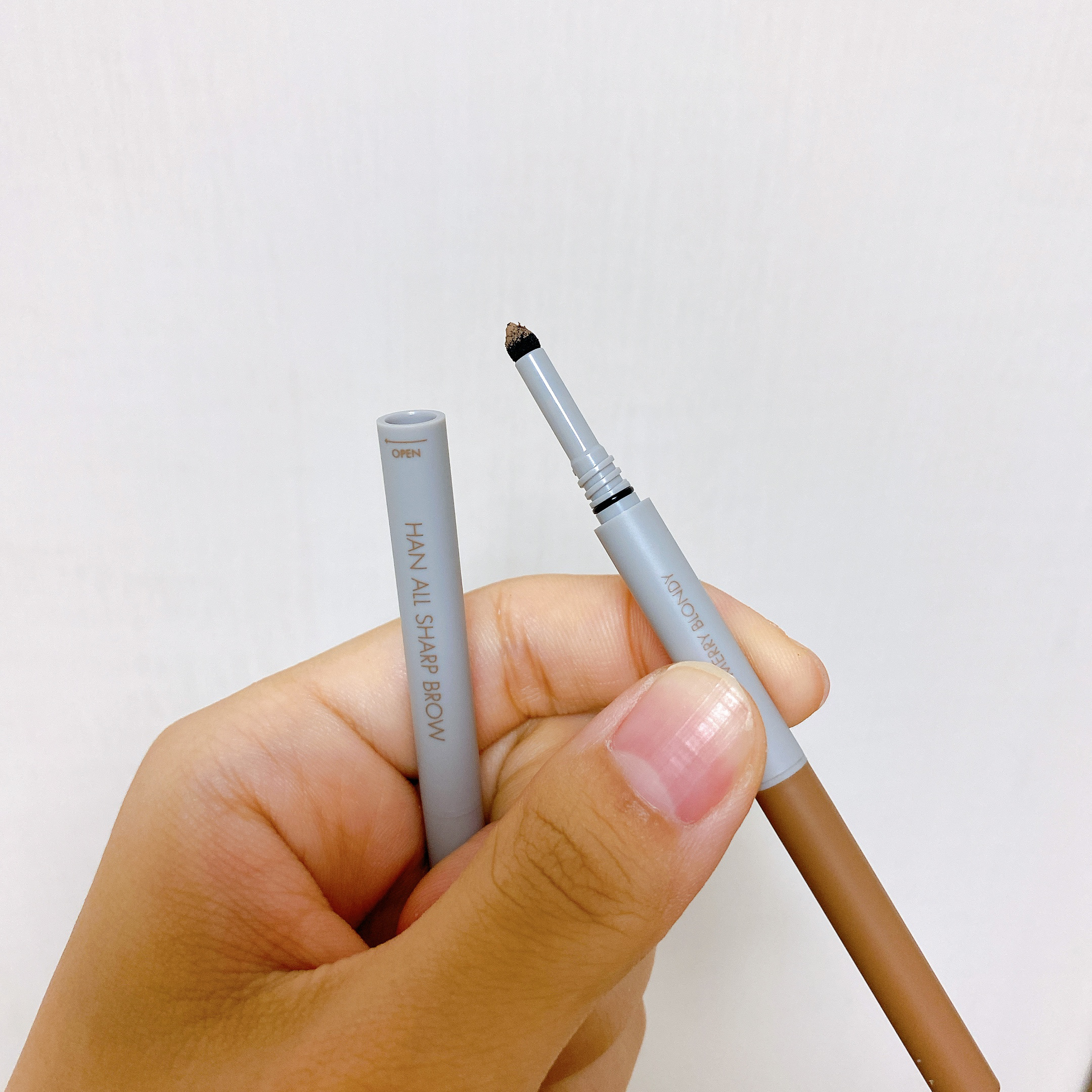 HAN ALL SHARP BROW W3 MERRY BLONDY/rom&nd/アイブロウペンシルを使ったクチコミ（2枚目）