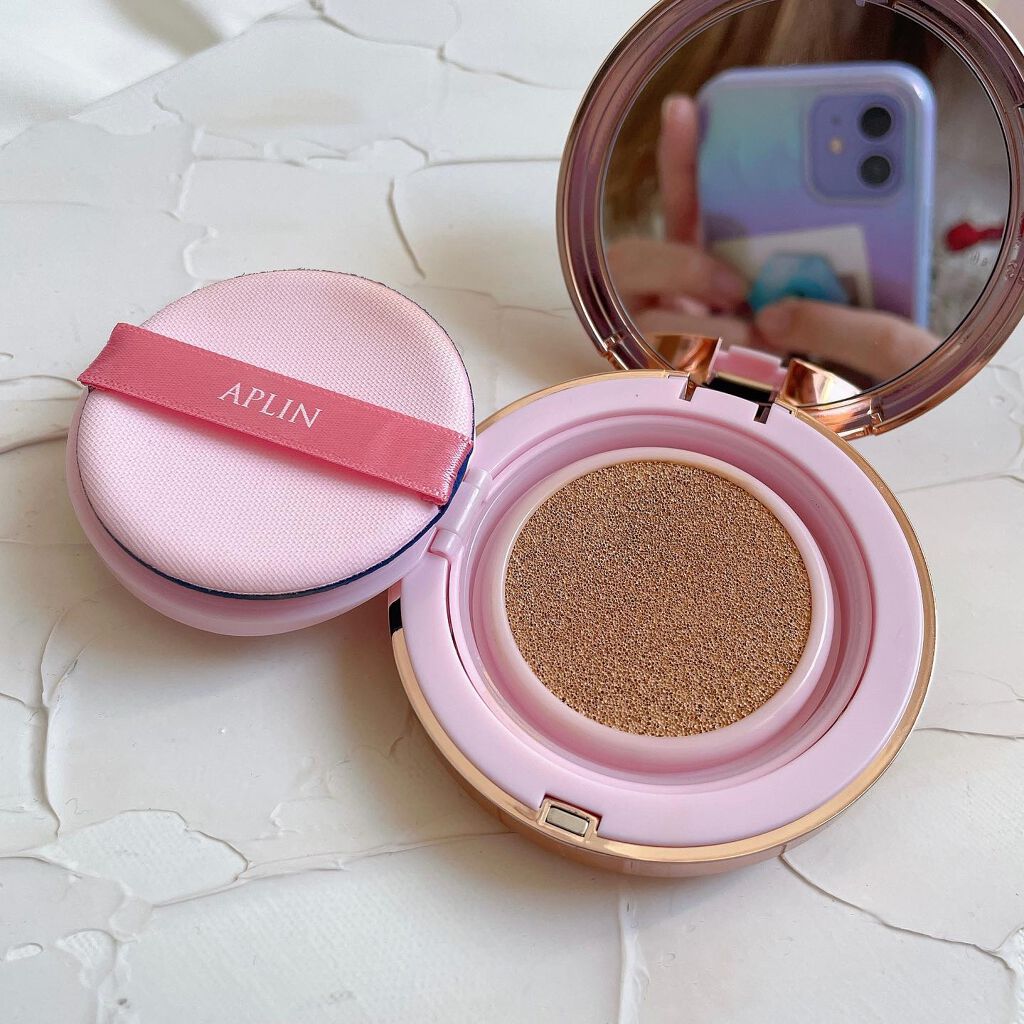 クリアカバークッション 21号 NATURAL/rom&nd/クッションファンデーションを使ったクチコミ（2枚目）