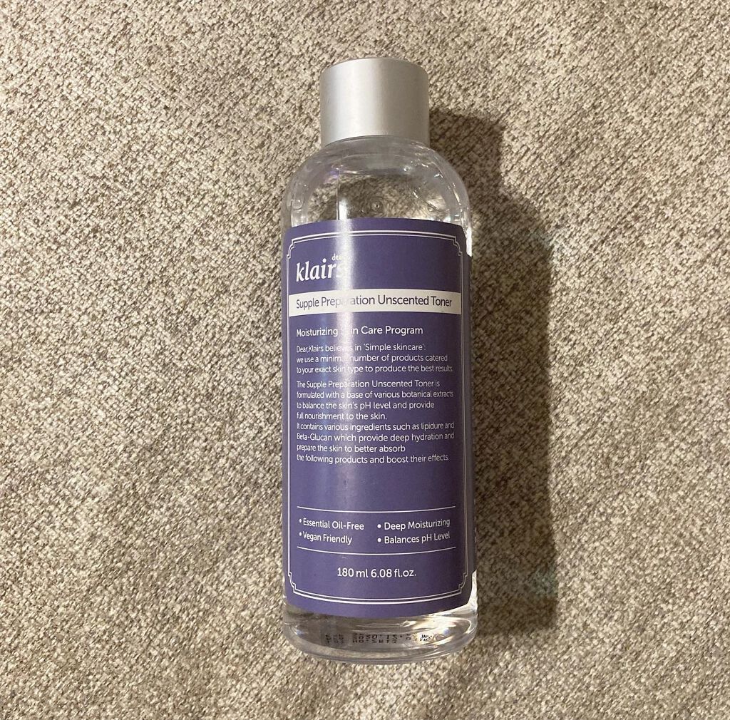 サプルプレパレーションアンセンテッドトナー(180ml)/Klairs/化粧水を使ったクチコミ（1枚目）