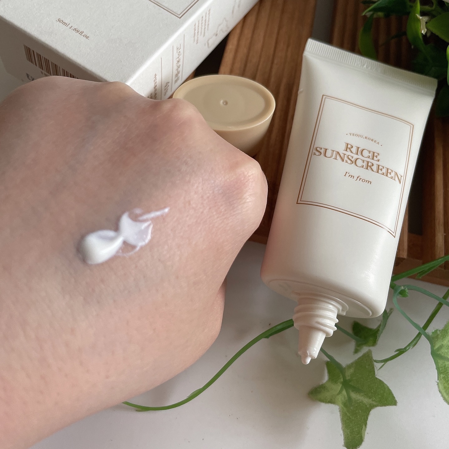 ライスサンスクリーン/I'm from/日焼け止めクリームを使ったクチコミ（3枚目）